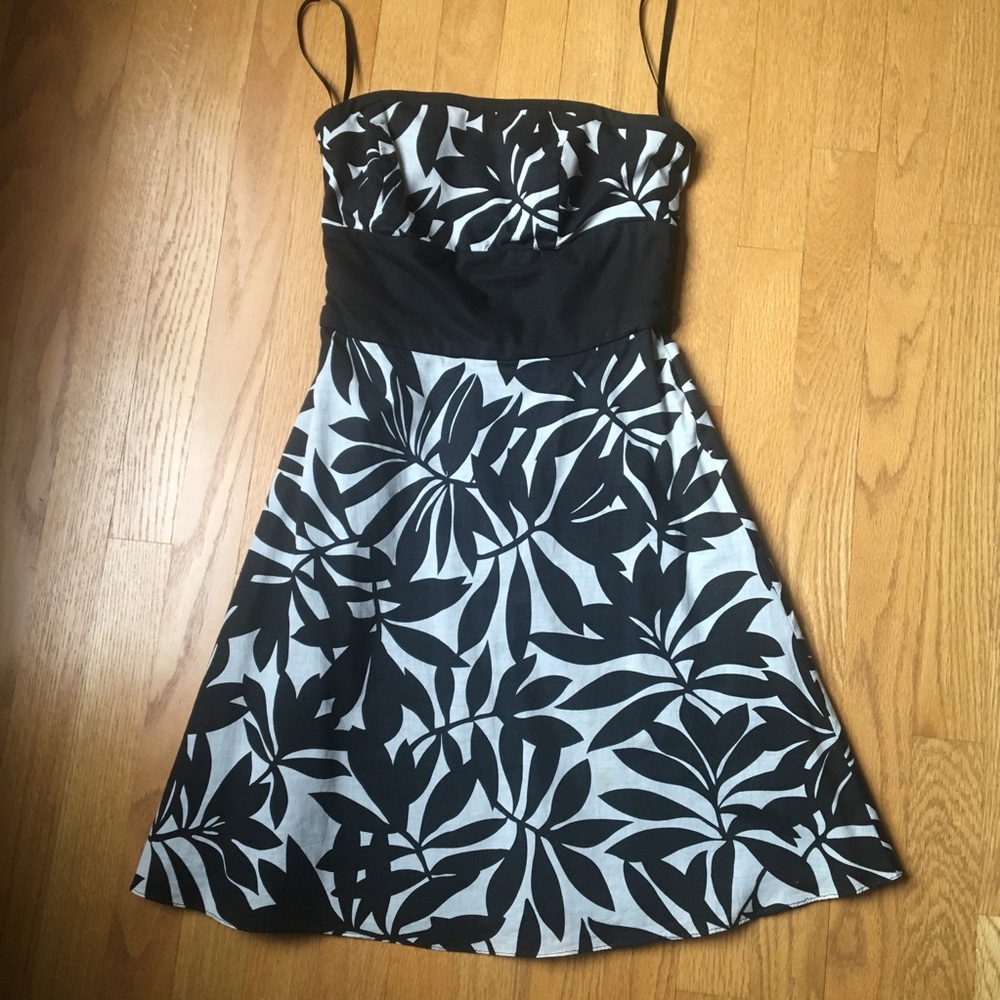 Flowery Strapless Dress